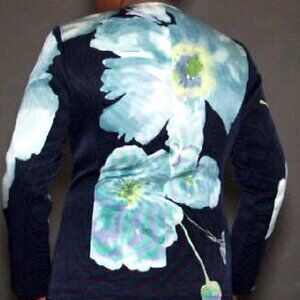 LIGHT WEIGHT FLORAL JACKET NAVY/WATERCOLOR